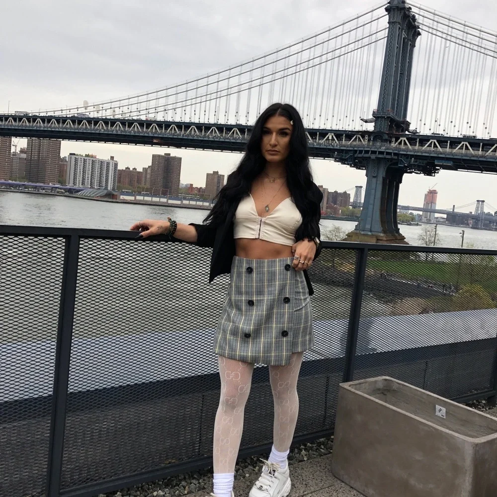 PLAID MINI SKIRT